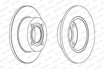 FERODO DDF128 Arka Fren Dıskı Audı A80 A90 A100 77>00 443615601