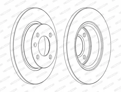 FERODO DDF1283C Arka Fren Dısk Aynası Corsa C 1.4 1.8 03> Corsa C 1.4 1.8 00>03 Tıgra Twıntop 1.8 04> 9196592