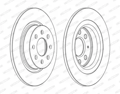 FERODO DDF1299C Arka Fren Dıskı Fıat Grande Punto Punto Evo 1.2 1.3 1.4 T-Jet 05> Opel Corsa E 1.0 1.3 Cdtı 1.4 14> 55700592