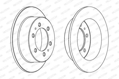 FERODO DDF1400 Arka Fren Dısk Aynası Ssangyong Korando Musso 2.0 2.3 2.9d 2.9td 3.2 99=>  Ssangyong Rexton 2002-> 3 4840105101