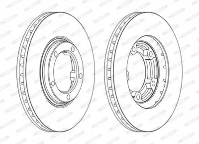 FERODO DDF1404C On Fren Dısk Aynası Havalı Hyundaı Starex 2.5 Tcı 97-02 581294A000