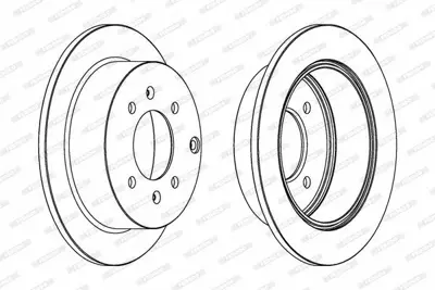 FERODO DDF1448 Arka Fren Dısk Aynası Sonata 98 01 Sonata 01 05 Magentıs 01 05 584113C000
