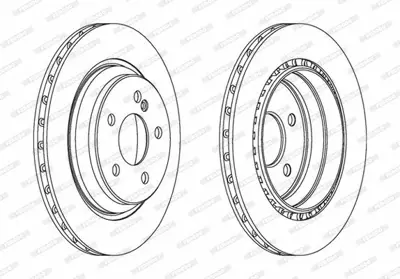FERODO DDF1457C Fren Dıskı Arka (Havalandırmalı) S-Class W220 98>05 A2204230212, 2204230212, 220423021264, 2104230812, 2104210812, D1662, A220423021264, 1244230812, 124423081264, 2104230712