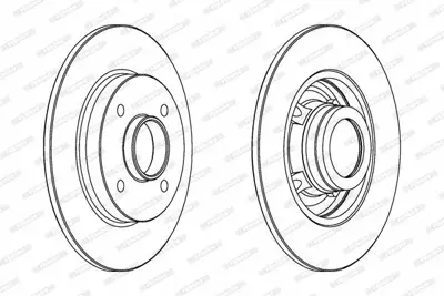 FERODO DDF1523C-1 Arka Fren Dısk Aynası C4 P307 (Poryalı Rulmansız)1,4ı 1,6hdı 1,6ı 2,0hdı 2,0ı 4246Z9