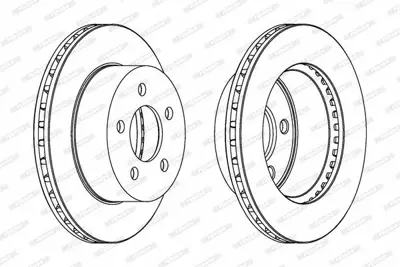 FERODO DDF1525 On Fren Dıskı Jeep Cherokee Wrangler Iı 5016434AA