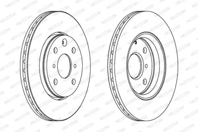 FERODO DDF1527 On Fren Dısk Aynası P107 C1 1,0 1,4hdı Toyota Aygo (06 - 05 ) Hava Sogutmalı 4246F0