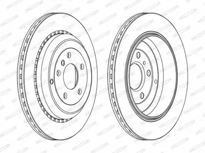 FERODO DDF1531C Fren Dıskı Arka 4-Matic X164 06>12 W251 07>14 W164 05>11 1644230612