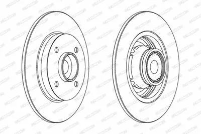 FERODO DDF1560-1 Arka Fren Dısk Aynası Sensor Halkası Ile C4 C3 Pıcasso Ds3 C3 Iıı P207 P307 P208 P2008 1.4 16v 1.6 3648487, 424932, E169512, ZQ51014280