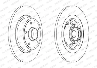 FERODO DDF1569-1 Arka Fren Aynası (Dıskı) Laguna Iı 1,6 - 1,8 - 1,9 - 2,0 Scenıc Iı 2,0dcı 7701472838