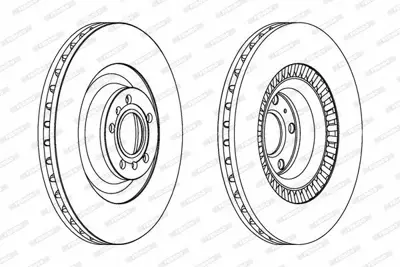 FERODO DDF1572C-1 On Fren Aynası Audı A6 A8 Phaeton 98>16 4E0615301A