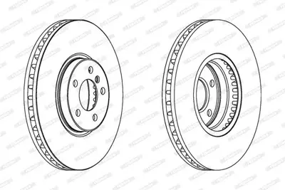 FERODO DDF1584C-1 On Fren Dıskı Bmw X5 E53 4.6 34116756847