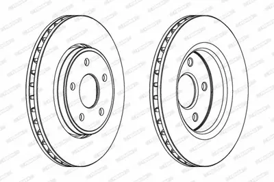 FERODO DDF1593C-1 On Fren Dıskı Jeep Commander Grand Cherokee Iıı 52089269AB