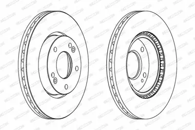 FERODO DDF1619 On Fren Dıskı (Aynası) Havalı 280 Mm I30 2007tucson Sonata Sportage Ceed Crdı 2004 517122C000, 517121F000, 517121M000, 517121D100