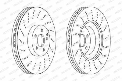 FERODO DDF1637C-1 Fren Dıskı On C219 05>10 W211 02>08 W221 11>13 C216 11>13 R230 03>12 R172 12> 2214211812