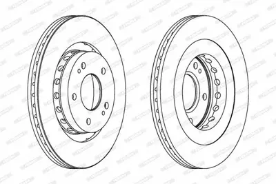 FERODO DDF1642C Fren Diski Ön 4007 07> - C-Crosser 07> - Asx 10> Lancer 07> Outlander Havalı 294mm 4249F3, MR205215