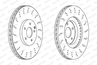 FERODO DDF1650C-1 Fren Dıskı On W203 Amg 01>07 Cl203 Amg 02>08 C209 Amg 02>09 R171 Amg 04>11 2034210912