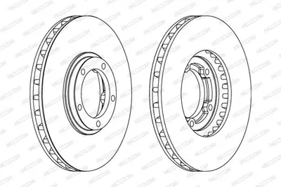 FERODO DDF1658 On Fren Dısk Aynası Havalı Starex 2,5 Tcı Crdı 03> H100 Kamyonet 2,5 2004> Kıa Bongo 2,7 Tcı 04> 581294A200