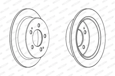 FERODO DDF1753C Arka Fren Dıskı (Aynası) Ssangyong Actyon 2005> Kyron 2005> 4840105101, 4840109000, 4840109001, 4840109002