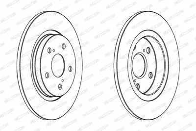 FERODO DDF1755 Fren Aynası Duz Arka Toyota Avensıs 09-> (290x5) 4243105070