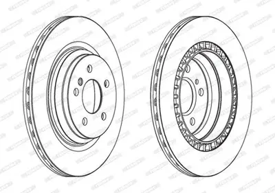 FERODO DDF1771C-1 Fren Dıskı Arka (Amg Spor Tıp, Kod: 950-951) W221 05>13 C216 06>13 W222 13>17 R230 06>12 A2214230412