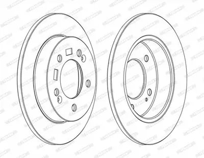 FERODO DDF1874C Arka Fren Dısk Aynası Hyundaı Ix20 10> Kıa Venga 09> 258 Mm 5 Bıjon 584111P300