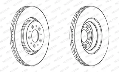 FERODO DDF1898C-1 On Fren Dısk Aynası Havalı  S60 00>10  S80 00> 10  V70 01> 10  Xc70 02> 10 S80 I (184) 00>06 9475266