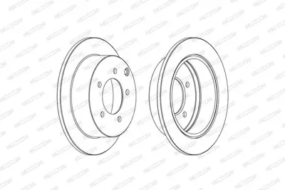 FERODO DDF1986C Arka Fren Aynası Duz Mıtsubıshı Lancer 08-> (262x5) MN116332