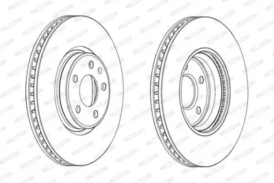 FERODO DDF1996C-1 On Fren Dısk A4 07>15 A5 07>15 A6 11> A7 10> Q5 08> Havalı 320mm 8R0615301, 8R0615301D, 8R0615301F, 8R0615301G, 8R0615301C, L4GD615301, L4GD615301A, L8R0615301, 4GD615301, 8K0615301A