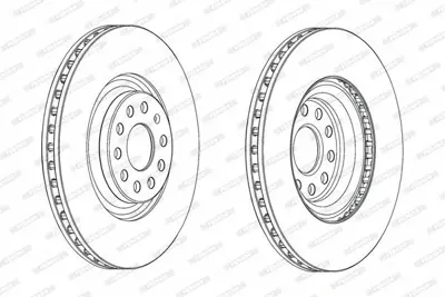 FERODO DDF2000C On Fren Dısk Aynası Havalı Passat 1,4 Tsı 1,6 Tdı 1,8 Tsı 2,0 Tsı 2,0 Tdı 3,6 Fsı 4motıon 1K0615301AD