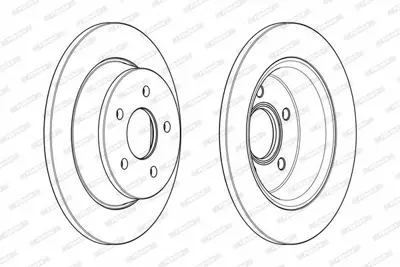 FERODO DDF2058C Arka Fren Aynası Focus Iı 11,04> Cmax 10 03> Mazda Iıı 03> S40 V50 01 05> 15 Jant (265x10,9x5d) AV612A315BA