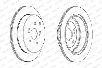 FERODO DDF2072C Arka Fren Aynası Havalı Grand Vıtara 4x4 08-15 (308x5) 5561177K00