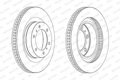 FERODO DDF2093C-1 Fren Dıskı On Toyota Land Cruıser 3,0-4,0 2009-> 2,8 2015-> 4351260191