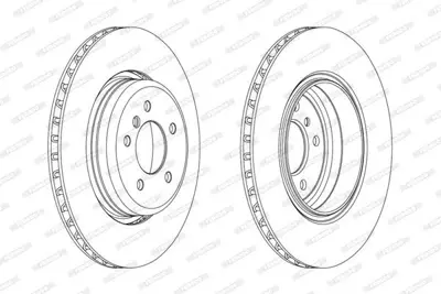 FERODO DDF2154C-1 Fren Dıskı Arka Havalandırmalı Bmw E60 E63 E64 06> 34216763827