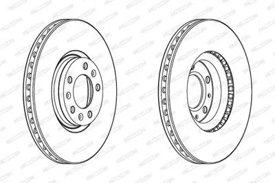FERODO DDF2156C On Fren Dısk Aynası C5 Iıı P407 Dw10bted4 (2,0 16v) Expert Iıı Jumpy Iıı Scudo Iıı Havalı 1,6hdı 2,0 4249K1