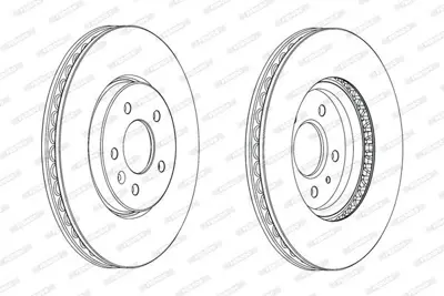 FERODO DDF2191C-1 On Fren Dıskı 17 Inch Astra J Zafıra C Cascada 13502826