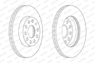 FERODO DDF2400C-1 Fren Dıskı Ön 5Q0615301A