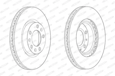 FERODO DDF2405C On Fren Dısk Aynası P308 Iı 13> P308 Sw Iı 14> Havalı 283mm 9803918180