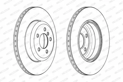 FERODO DDF2480C Fren Dıskı Arka ( M Spor ) Bmw F30 F32 F36 F36 F80  34206797607