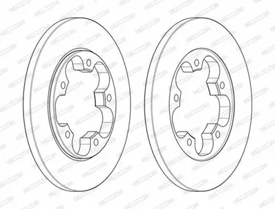 FERODO DDF2484C Fren Dıskı Arka Transıt V363 14> Tek Teker Arkadan Cekıslı Duz 308mm 5 Bıjon BK312A315AB, 1815599, 2226519, KK312A315AA, 5K0698231, 5K0698231A, 1763916, 1817716, 1829395, 1829401