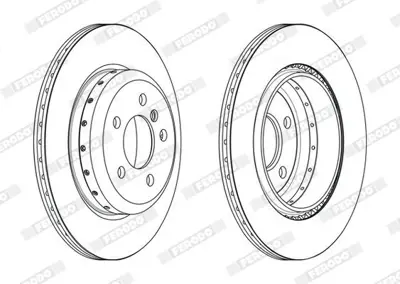 FERODO DDF2504VC-1 Fren Dıskı Arka Havalı Kaplamalı Bmw F10 F11 34216775287
