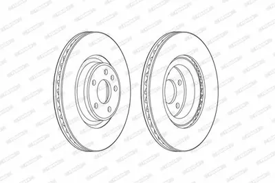 FERODO DDF2597C-1 Fren Aynası Ön Dısk Havalandırılmıs (338×30mm) Q5 17 A5 16 1.4 Tsı 2.0tdı Deua Desa Deta 2 Ad 8W0615301P