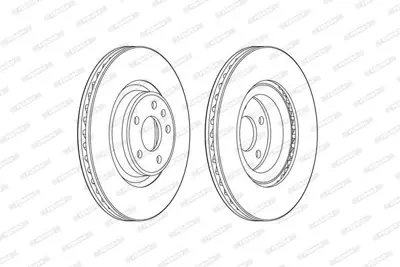 FERODO DDF2597C-1 Fren Aynası Ön Dısk Havalandırılmıs (338×30mm) Q5 17 A5 16 1.4 Tsı 2.0tdı Deua Desa Deta 2 Ad 8W0615301P