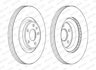 FERODO DDF2597C-1 Fren Aynası Ön Dısk Havalandırılmıs (338×30mm) Q5 17 A5 16 1.4 Tsı 2.0tdı Deua Desa Deta 2 Ad 8W0615301P