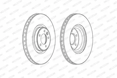 FERODO DDF2601C-1 Fren Dıskı On Range Rover Sport 10-13 5.0 Range Rover Sport 14> 4.4-3.0 Range Rover 13> 3.0-4.4-5.0 LR016176