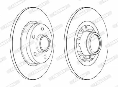 FERODO DDF2602-1 Fren Dıskı Aynası Arka Rulmanlı Nv300 2016> Traffıc Iıı 2014> Vıvaro B 2014> 1,6dcı 6000620071, 95523187