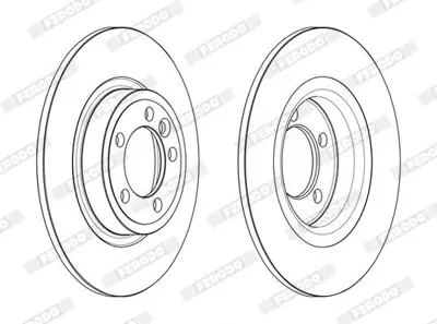 FERODO DDF2633C Fren Dıskı Arka Kaplamalı Dıscovery Sport 15> - Jaguar Xf Iı X260 15> Xe X760 15> E-Pace X540 17>  LR061388