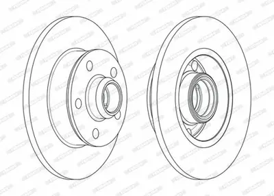 FERODO DDF266C-1 Fren Diski Vw Golfııı Passat >97  Arka  Tek 11054489, 11070311, 1492160, 1565444, 161698451D, 184447, 191501639A, 191598625, 191614149EOT, 191615601