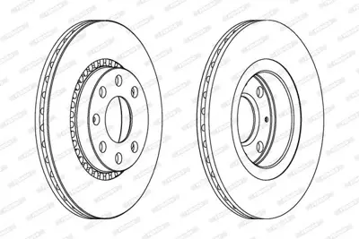 FERODO DDF328C On Fren Dıskı Havalı Astra F 1,8ı Corsa B 1,6 Gsı 16v 1,6ı Vectra A 1,7d 1,7 Td 1,8 1,8ı 90511128, 93182285