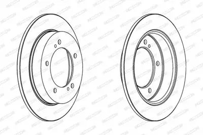 FERODO DDF351 On Fren Aynası Duz Vıtara 3 Kapı 1,6 90>98 290x5 96058796, 9998560A00