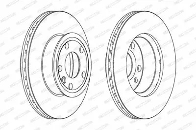 FERODO DDF427C On Fren Aynası Havalı Transporter T4 1,8 - 1,9d - Td - Tdı - 2,0 - 2,4d - 2,5 - 2,5tdı - 2,8 90>03 701615301A